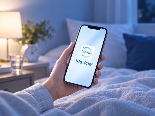 サスメド 不眠障害用アプリ Medcleのスマートフォンイメージ